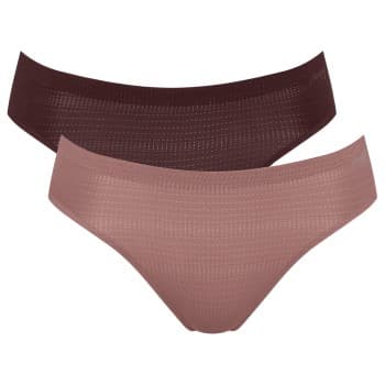 Sloggi Truser 4P ZERO Motion Ultra High Leg Brief Brun polyester Small Dame