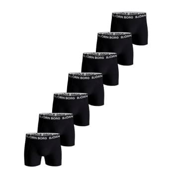Björn Borg Björn Borg 7P Cotton Stretch Boxer Svart bomull Medium Herre