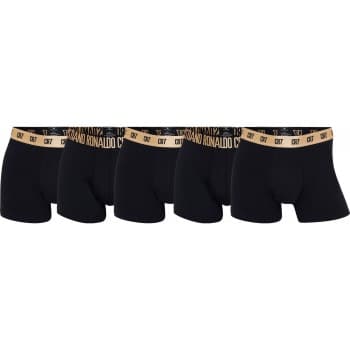 CR7 Cristiano Ronaldo CR7 Cristiano Ronaldo 5P Organic Cotton Trunks Svart/Guld bomull Medium Herre