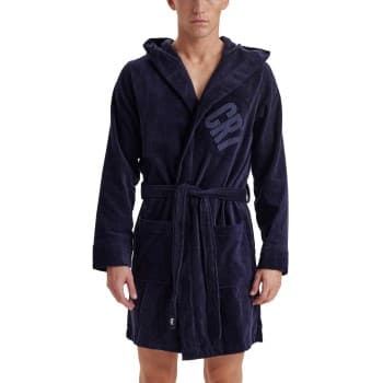 CR7 Cristiano Ronaldo CR7 Cristiano Ronaldo Cotton Bathrobe Navy bomull X-Large Herre
