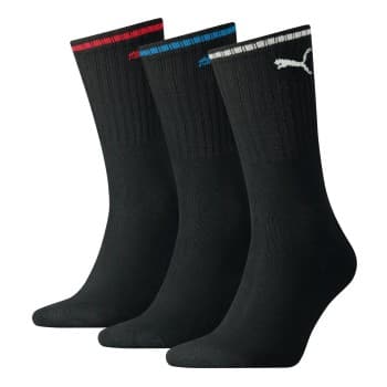 Puma Puma Strømper 3P Crew Sock Stripe Svart Str 47/49