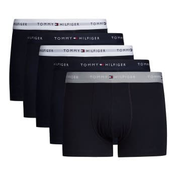 Tommy Hilfiger 5P Signature Cotton Essential Trunk Hvit/Marine bomull Large Herre