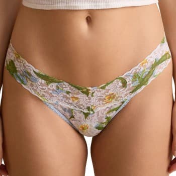 Hanky Panky Truser 2P Printed Low Rise Thong Blå/Hvit nylon One Size Dame