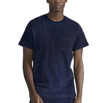 Bread and Boxers Terry T-Shirt Marine økologisk bomull Large Herre
