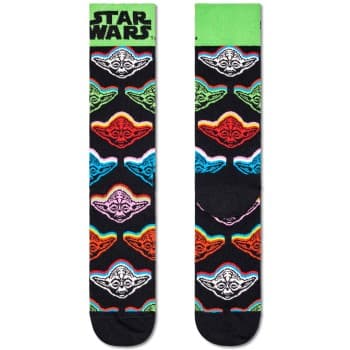 Happy Socks Happy socks Strømper Star Wars Yoda Sock Svart mønstret bomull Str 41/46