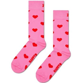 Happy Socks Happy Sock Heart Sock Strømper Rosa Mønster bomull Str 41/46