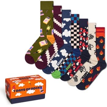Happy socks Strømper 7P A Wild Week Socks Gift Set Mixed bomull Str 36/40