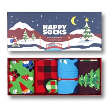 Happy socks Strømper 4P Santas Workshop Socks Gift Set Mixed bomull Str 41/46