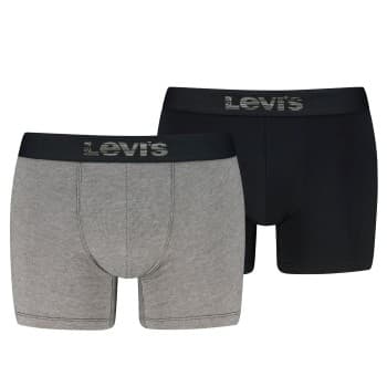 Levis 2P Men Optical Illussion Boxer Brief Grå/Svart bomull Large Herre
