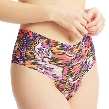 Hanky Panky Truser 2P Daily Lace Print Retro Thong Mixed nylon One Size Dame