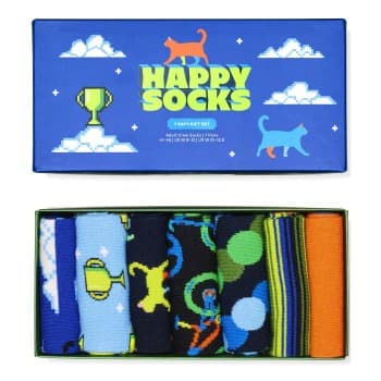 Happy Socks Happy socks Strømper 7P Seven Days Socks Gift Set Blå bomull Str 41/46