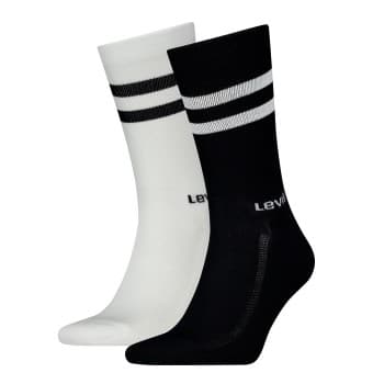 Levi's Levis Strømper 2P Regular Cut Stripe Socks Svart/Hvit Str 35/38