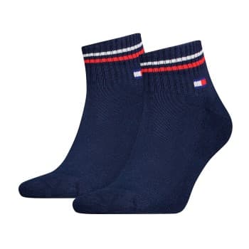 Tommy Hilfiger Tommy Men Uni TJ Iconic Quarter Socks Strømper 2P Marine Str 35/38