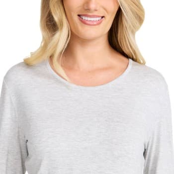 Damella Damella Bamboo Long Sleeve Top Grå Bambus Large Dame