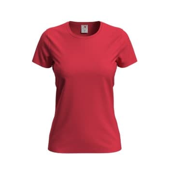 Stedman Comfort-T Crew Neck T-shirt Rød bomull XX-Large Dame