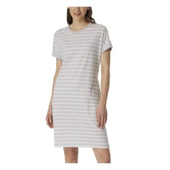 Schiesser Schiesser Women Shortsleeve Nightshirt Hvit/Grå bomull 46 Dame