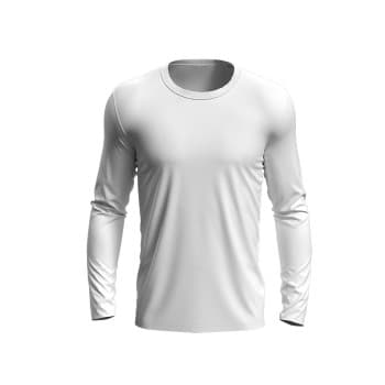 Stedman Morgan Long Sleeve Hvit bomull X-Large Herre