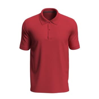 Stedman Stedman Henry Polo Short Sleeve Rød bomull XX-Large Herre