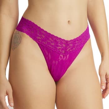 Hanky Panky Truser 2P Original Rise Thong D1 Mørkrosa nylon One Size Dame