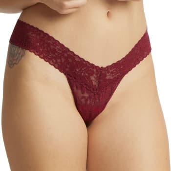Hanky Panky Hanky Panky Truser 2P Daily Lace Low Rise Thong D1 Vinrød nylon One Size Dame