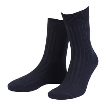 Amanda Christensen Strømper True Ankle Rib Sock Marine Str 39/42 Herre