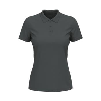 Stedman Lux Short Sleeve Polo For Women Mørkgrå bomull XX-Large Dame