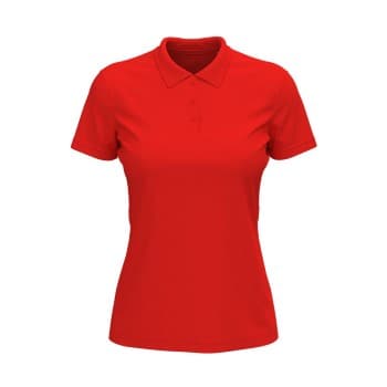Stedman Lux Short Sleeve Polo For Women Rød bomull XX-Large Dame