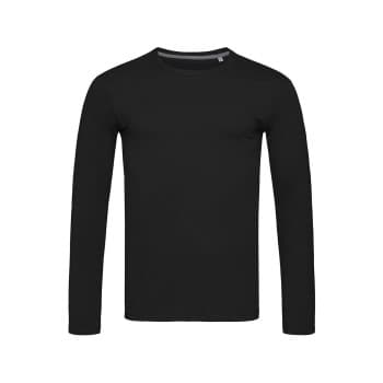 Stedman Clive Long Sleeve Svart ringspunnet bomull XX-Large Herre