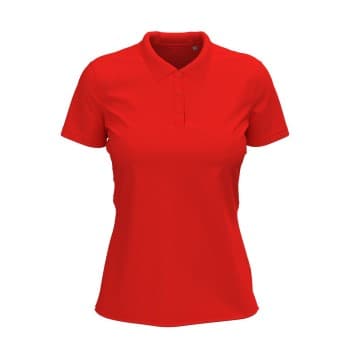 Stedman Claire Short Sleeve Polo Rød ringspunnet bomull XX-Large Dame