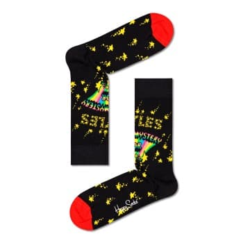 Happy socks Strømper Beatles Magical Mystery Tour Sock Svart mønstret bomull Str 36/40
