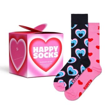 Happy Socks Happy socks Strømper 2P Valentine Gift Set Rosa Mønster bomull Str 41/46