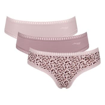 Sloggi Truser 3P GO Crush Hipster Briefs Sand/rosa bomull XX-Large Dame