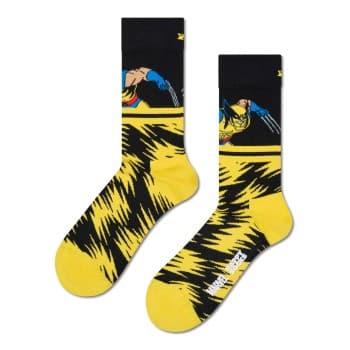 Happy Socks Happy socks Strømper Marvel X-Men Wolverine Sock Svart bomull Str 41/46