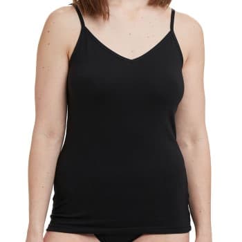 Decoy Decoy 3P Narrow Strap Singlets Svart økologisk bomull XX-Large Dame