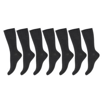 Decoy Strømper 7P Organic Cotton Socks Mørkgrå Strl 37/41 Dame