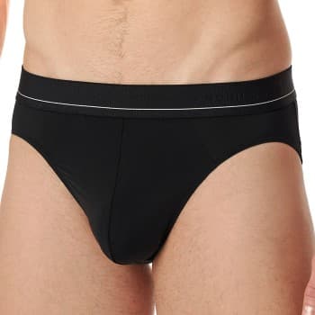 Schiesser Pure Micro Rio Briefs Plain Svart Small Herre