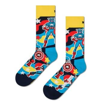 Happy Socks Happy socks Strømper Marvel Captain America Sock Blå bomull Str 41/46