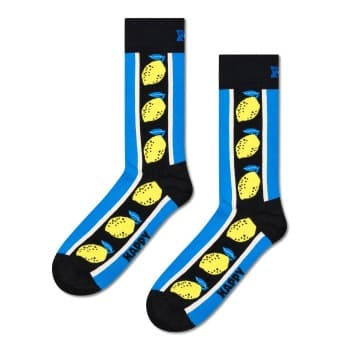 Happy Socks Happy socks Strømper Lemon Sock Svart Mønster bomull Str 41/46