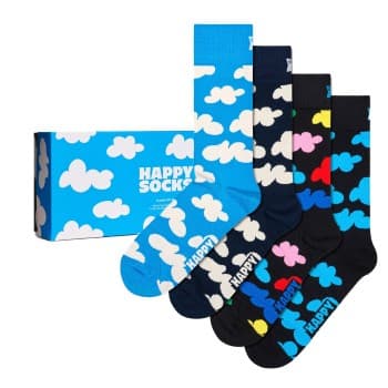 Happy Socks Happy socks Strømper 4P Cloudy Gift Set Mixed bomull Str 41/46
