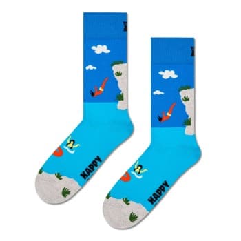 Happy Socks Happy socks Strømper Cliff Diving Sock Blå bomull Str 41/46