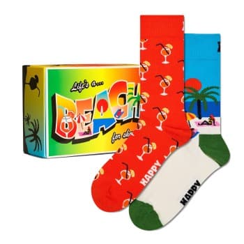 Happy Socks Happy socks Strømper 2P Beach Life Gift Set Mixed bomull Str 36/40