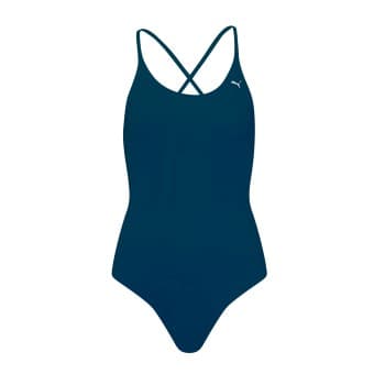 Puma Puma V-Neck Padded Swimsuit Marine Large Dame