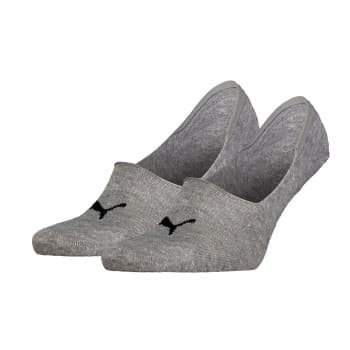 Puma Puma Strømper 2P Unisex Mid Cut Footie Socks Grå Str 35/38