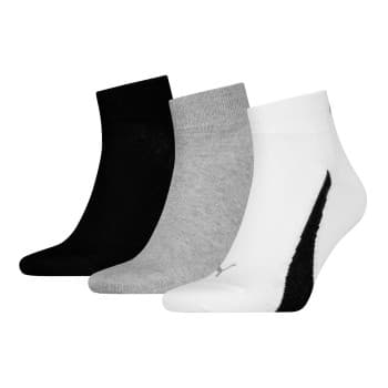 Puma Puma Strømper 3P Lifestyle Quarter Socks Hvit/Svart Str 35/38