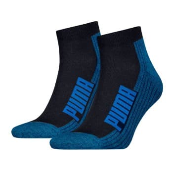 Puma Puma Strømper 2P BWT Cushioned Quarter Sock Blå Str 35/38