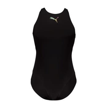 Puma Puma Women Racerback Swimsuit Svart polyester Small Dame