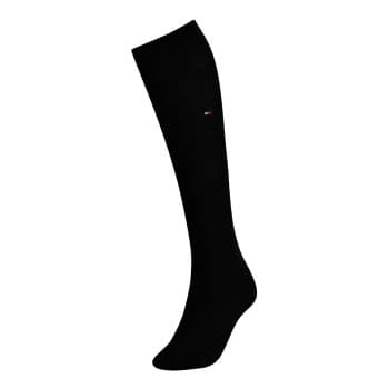 Tommy Hilfiger Strømper Women Cotton Knee High Sock Svart bomull Str 35/38 Dame