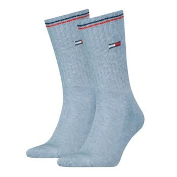 Tommy Hilfiger Tommy Uni TJ Iconic Crew Socks Strømper 2P Lysblå Str 39/42