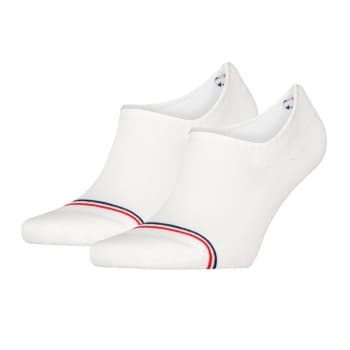 Tommy Hilfiger Tommy Uni TJ Iconic Footie Socks Strømper 2P Hvit bomull Str 35/38