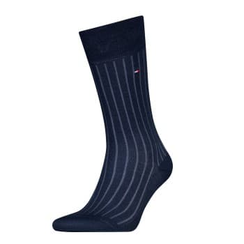 Tommy Hilfiger Strømper Premium Rib Crew Socks Jeansblå Str 47/48 Herre
